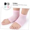 Baluue 4pairs -Crack Moisturizing Socks for Dry Cracked Heels Open Toe Design Gel Lining Breathable Blend for Men and Women for Foot view 3