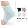 Baluue 4pairs -Crack Moisturizing Socks for Dry Cracked Heels Open Toe Design Gel Lining Breathable Blend for Men and Women for Foot view 4