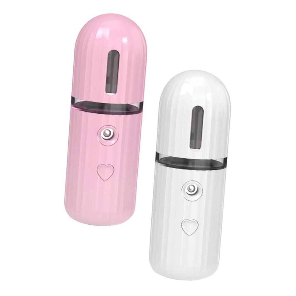WRITWAA Portable USB Rechargeable Hydrating Mist Sprayer 2-Pack Handheld Facial Mister for Travel Lightweight and Multi-Functional Face Hydrator
