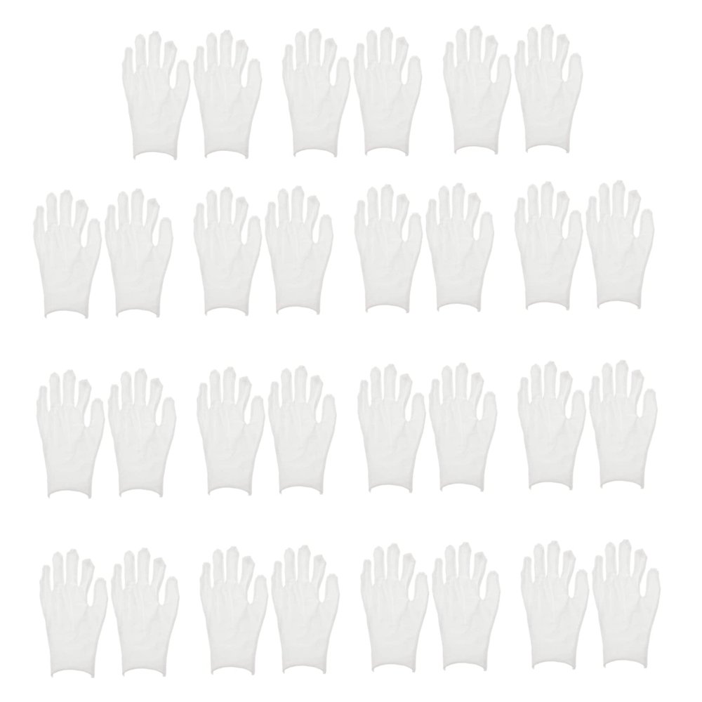 CALLARON 15 Pairs Moisturizing Cotton Gloves for Dry Hands 21CM Length Relief L Size for Men and Women Overnight Use