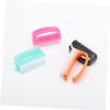 Ipetboom 4pcs Handle Nail Brush Fingernail Manicure Brush Nail Tech Supplies Random Color view 4