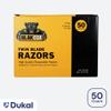 Dukal BlakCat Disposable Razors  5 Bags/Box (50 Razors Total), Black, Twin Blade, Non-Sterile, Ergonomic Handle  Black Razors for Tattoo, Medical, Salon and Personal Use view 2