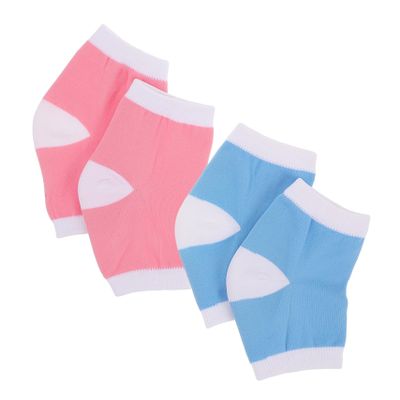 Beaupretty 2 Pairs Breathable Mesh Gel Heel Sleeves for Moisturizing Comfort of Short Socks for Men Women Sweat Absorbing Day Protection and Discreet Wear