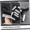 PartyKindom 12pcs Horn Brush for Nail Art Fingernail Manicure Cleaning Portable Nail Dust Brush view 3