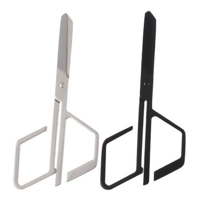 ERINGOGO 2Pcs Stainless Steel Nose Hair Scissors Set Manual Grooming Scissors for Facial Hair Adjustable Angled Blades for Men and Women Easy to Use Trimming Tool