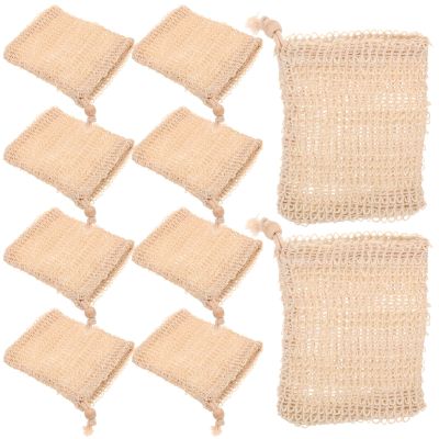 ARTSEWPLY 10pcs Soap Pouches for Exfoliating and Foaming Shower Soap Bags for Handmade and Cosmetic Convenient Drawstring Design for Bath Use