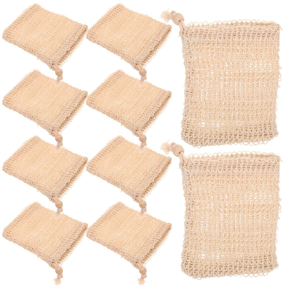 ARTSEWPLY 10pcs Soap Pouches for Exfoliating and Foaming Shower Soap Bags for Handmade and Cosmetic Convenient Drawstring Design for Bath Use