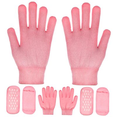 Baluue 2 Sets Spa Moisturizing Socks and Gloves of Remover Socks for Deep Foot and Hand Care Breathable Skin Friendly for Home