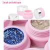 DIRBAK Nail Powder Empty Bottle Refillable Cosmetic Sample Organizer 3g Capacity Plastic Container for Nail Art and DIY Cosmetics view 2