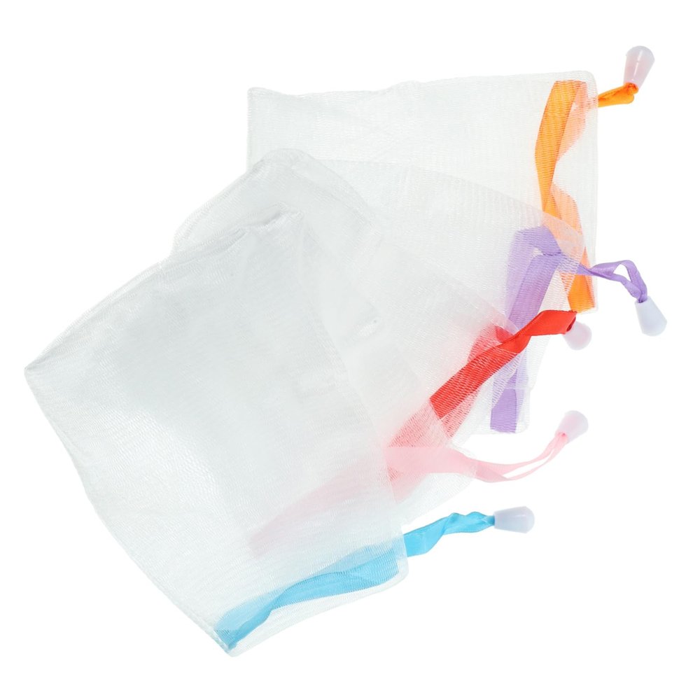 ARTSEWPLY 10pcs Soap Pouch Exfoliating Soap Net for Bags Portable Shower Accessory for Lasting Use Random Style