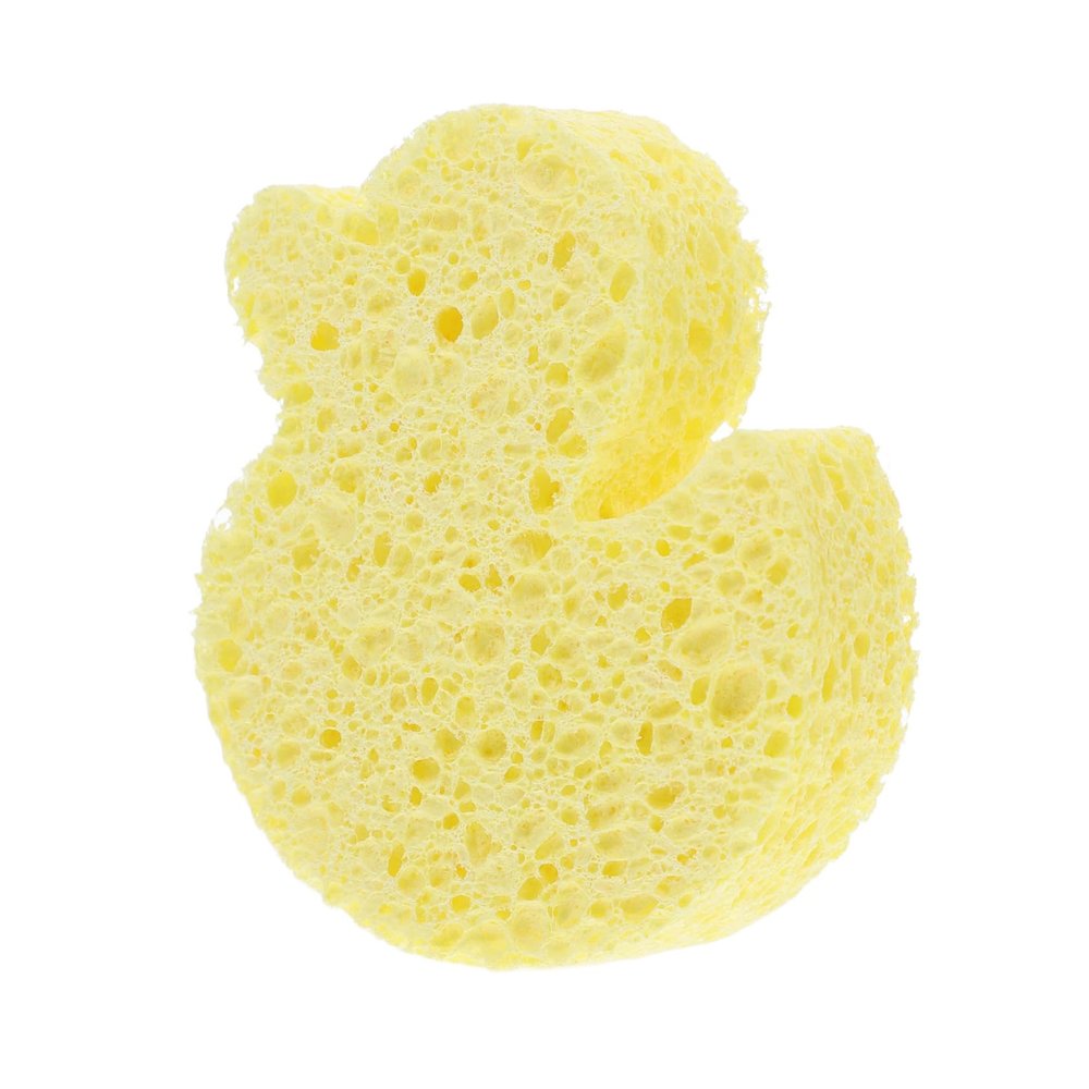EXQUIMEUBLE Bath Sponge Pad Cartoon Yellow Duck Shower Supplies for Comfortable Bathing Experience Soft and Gentle for Newborns for Showers and Fun Bath