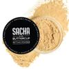 Sacha BUTTERCUP Mini Setting Powder. No Ashy Flashback. Blurs Fine Lines and Pores. Loose, Translucent Face Powder to Set Makeup Foundation or Concealer. For Medium to Dark Skin Tones, 0.35 oz. view 1