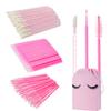 300PCS Eyelash Extension Supplies Kit, Disposable Micro Swab Brushes Eyebrow Spoolies Lip Brushes Mascara Wands Makeup Applicator Tools(Pink) view 1
