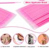 300PCS Eyelash Extension Supplies Kit, Disposable Micro Swab Brushes Eyebrow Spoolies Lip Brushes Mascara Wands Makeup Applicator Tools(Pink) view 4