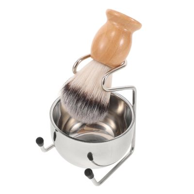 BATHVEVE Stainless Steel Shaving Brush Set Holder Complete Grooming Kit for Men Gentle Skin Ergonomic Design Elegant Packaging for Wet Shaving