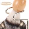 BATHVEVE Stainless Steel Shaving Brush Set Holder Complete Grooming Kit for Men Gentle Skin Ergonomic Design Elegant Packaging for Wet Shaving view 3