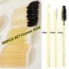 300PCS Eyelash Extension Supplies Kit, Disposable Micro Swab Brushes Eyebrow Spoolies Lip Brushes Mascara Wands Makeup Applicator Tools(Gold) view 2