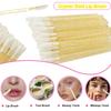 300PCS Eyelash Extension Supplies Kit, Disposable Micro Swab Brushes Eyebrow Spoolies Lip Brushes Mascara Wands Makeup Applicator Tools(Gold) view 4