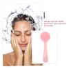 AUTSUPPL 3Pcs Silicone Cleansing Brush for Women Manual Face Scrubber Deep for Skincare Pink Ergonomic Design for Gentle Exfoliation and Blackhead Removal view 2