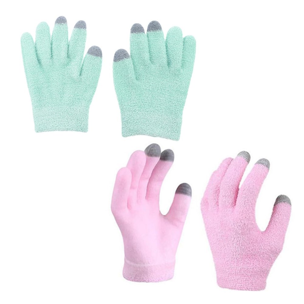 Baluue 2pairs Spa Gloves Moisturizing Gel for Hand Care Exfoliating Beauty Treatment for Dry Skin for Home Use and Overnight Hydration