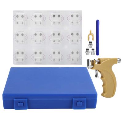 Professional Stainless Steel Body Piercing Gun Nose Navel Ear Piercing Instrument Tool Kit for Home Salon Use Plastic + Stainless Steel Material