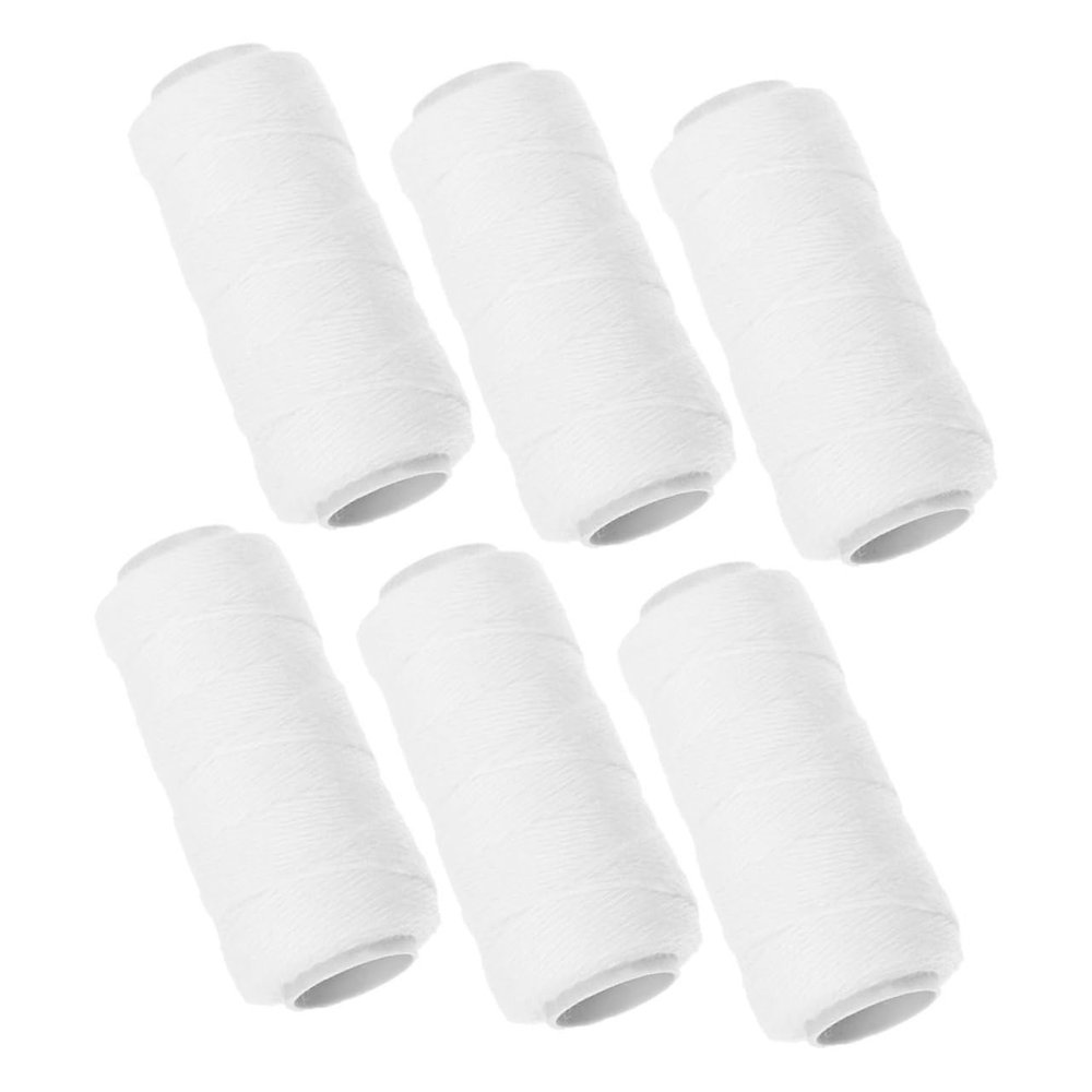 LOLIPPYY 6rolls Facial Hair Remover Thread Cotton for Hair Puller Threading Eyebrows Lip Beauty Routine Enhancement