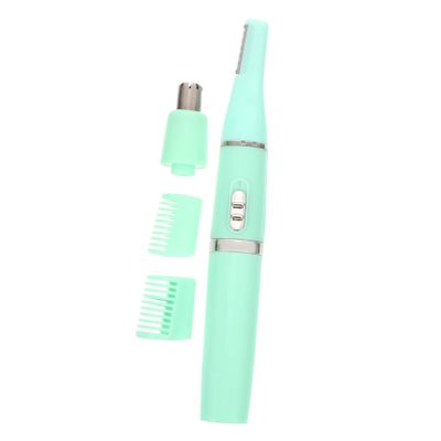 OFFIGAM 1pc Electric Eyebrow Trimmer for Women Rechargeable Hair Removal Tool Safe and Painless Brow Grooming Ergonomic Design for Precise Trimming Green