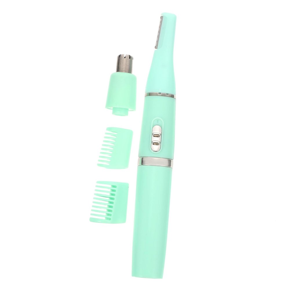 OFFIGAM 1pc Electric Eyebrow Trimmer for Women Rechargeable Hair Removal Tool Safe and Painless Brow Grooming Ergonomic Design for Precise Trimming Green