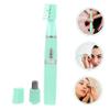 OFFIGAM 1pc Electric Eyebrow Trimmer for Women Rechargeable Hair Removal Tool Safe and Painless Brow Grooming Ergonomic Design for Precise Trimming Green view 3