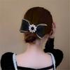 SIDUFHAOPKLL Hair Clip top Clip Female Temperament Rhinestone Back of the Headdress Hair Card net red Accessories view 3