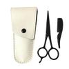 SAFIGLE 3pcs Professional Beard Scissors Set Grooming Kit Trimming Scissors Comb and Leather for Styling view 1