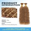 Human Braiding Hair for Boho Braids 100g Honey Blonde Curly Boho Hair for Braiding Knotless 12A Deep Wave Bulk Bohemian 2 Bundles/Pack Color 27 1.36 Inch view 2