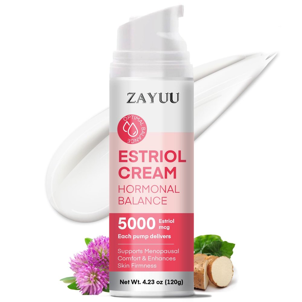 Estriol Face Cream for Women: Hydrating Moisturizer with Wild Yam, Red Clover & Soy Isoflavones Botanical Skincare for Daily Comfort, Balance & Skin Wellness 4.23 oz (3-Month Supply)