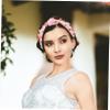 OFFIGAM Wide Rhinestone Knotted Headband for Women Elegant Decorative Hair Band Fashionable Cloth Design for Various Occasions and Outfits Stunning Hair Styling Tool view 3