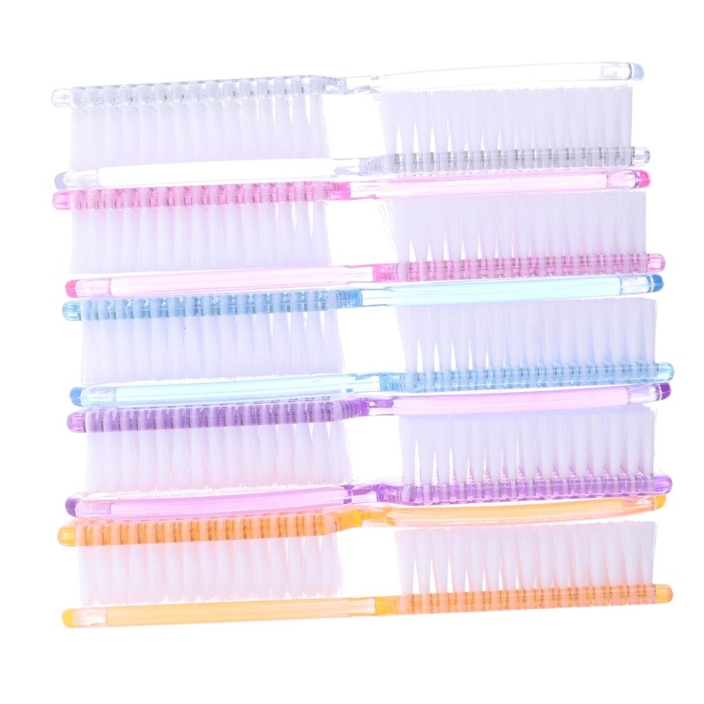 AUTSUPPL 10Pcs Handle Grip Nail Brushes Durable Fingernail Scrubbing Brush for Cleaning Toes and Nails Versatile Use for Bathroom Kitchen and More Soft Bristles Handle
