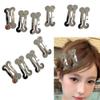Dog Bone Hair Clips Metal Snap Barrettes for Women Girls Silver Bones Hair Clip Y2K Accessories Non Slip Dog Bone Barrette Hairpin Halloween Costumes Cosplay Clips 10Pcs view 1