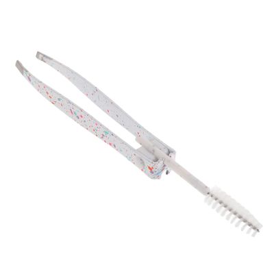 DECORNIJIA Precision Eyebrow Tweezers Brush Multi-Purpose Tool for Eyebrow Shaping False Eyelash Application Beauty Tool for Women for Daily Makeup Travel