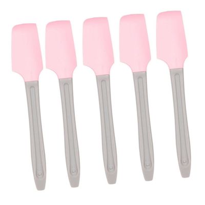 DEARMAMY 5pcs Cosmetic Wax Spatula Set Curved Silicone Applicators for Hand and Foot Care Non-stick Waxing Tools for Home Salon Use