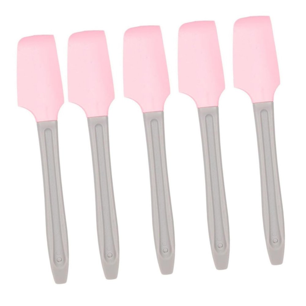 DEARMAMY 5pcs Cosmetic Wax Spatula Set Curved Silicone Applicators for Hand and Foot Care Non-stick Waxing Tools for Home Salon Use