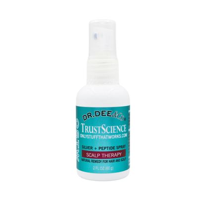Dr. Dee Co. Scalp Therapy Spray Hydrating Treatment for Dry, Itchy Scalp with MicroSilver & Peptides Soothes Flakes, Balances Microbiome Non-Greasy Leave-In Formula 2 fl oz