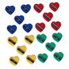 HORIALENCE Heart Shaped Pencil Sharpener 60Pcs Eyeliner and Eyebrow Pencil Sharpener Manual Makeup Lid Easy to Use for School and Office view 1