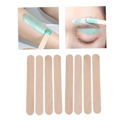 PartyKindom 50pcs Hair Removal Kit Wax Applicator Sticks Spatulas for Professional Use