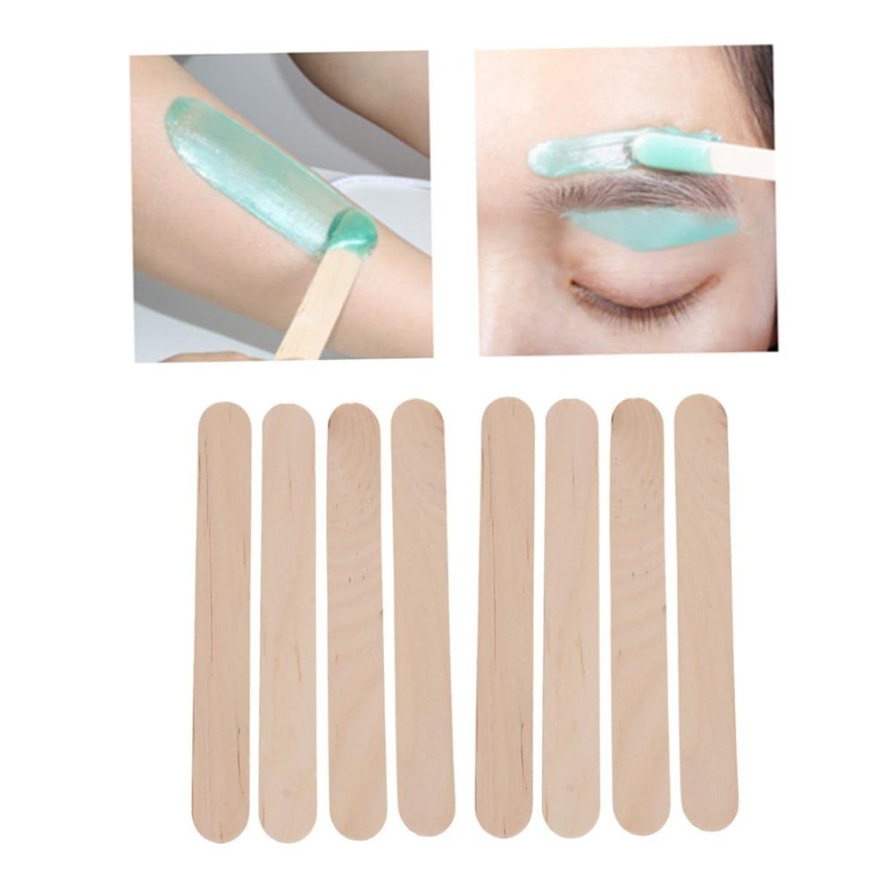 PartyKindom 50pcs Hair Removal Kit Wax Applicator Sticks Spatulas for Professional Use