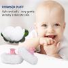 Qopoto Body Powder Puff and Container for Dusting Powder, Women Powder Puff and Powder Case for Bath and Travel (Crane Black) view 2
