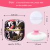 Qopoto Body Powder Puff and Container for Dusting Powder, Women Powder Puff and Powder Case for Bath and Travel (Crane Black) view 3