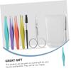Healeved 6-Piece Colorful Eyebrow Grooming Kit Adjustable Eyebrow Scissors Tweezers Trimmer Set for Travel Everyday Use view 3