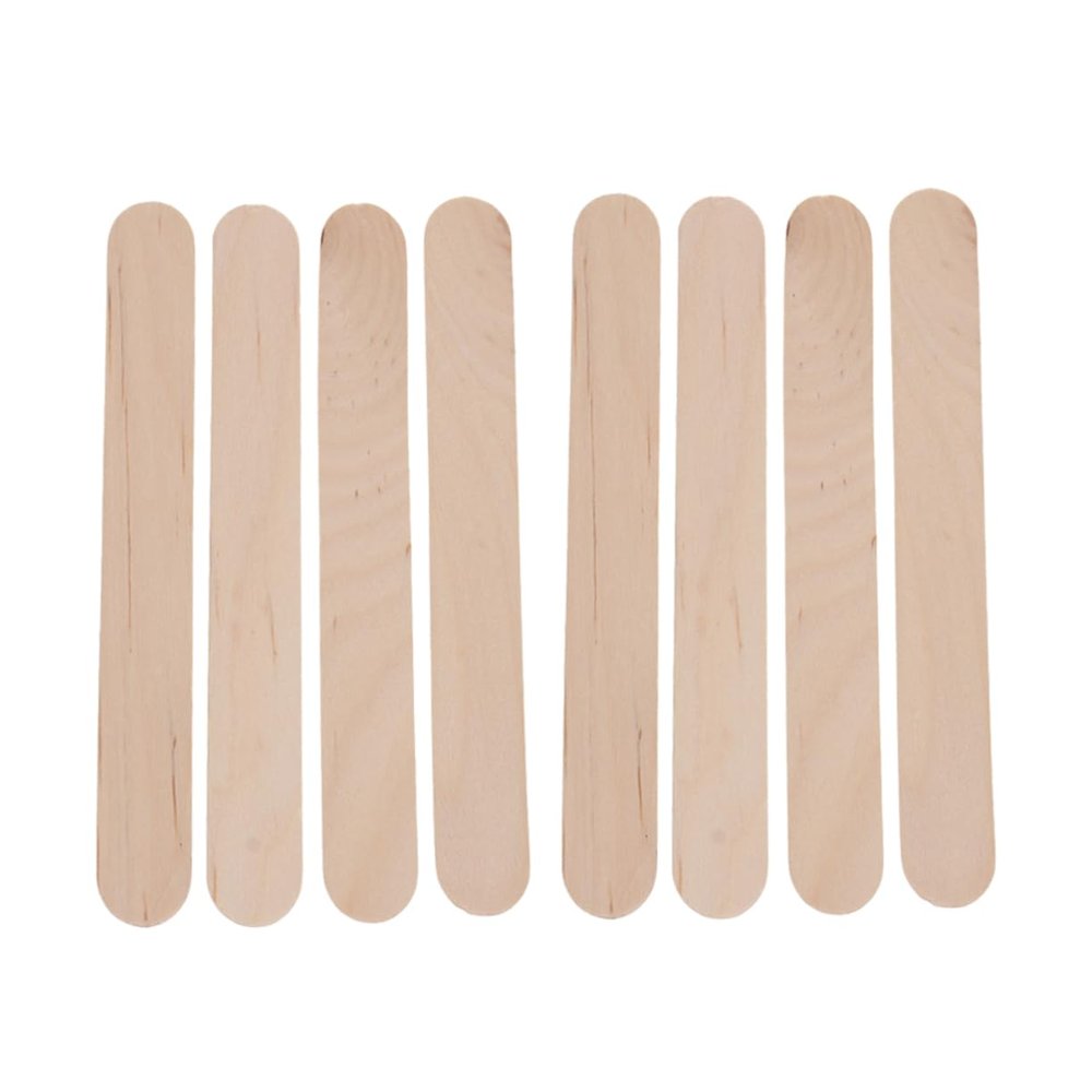 SAFIGLE 50pcs Face Hair Removal Wax Applicator Sticks Wooden Tongue Depressors for Safe Easy Waxing