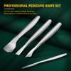 FVION Pedicure Knife Set for Feet  4 PCS Ingrown Toenail Blade Tool Calloused Feet Remover Tool, Stainless Steel Pedicure Tools for Foot Callus Blade Remover for Feet (Short Handle) view 3