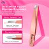 Expert Slant Tip Tweezers with Leather Case, GlamTweeler Sharp & Precision Stainless Steel Tweezer for Eyebrows, Facial Hair and Fine Hairs Removal (Rose Gold) view 3