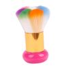 DEARMAMY Rainbow Nail Dust Brush Colorful Bristles Short Handle Nail Cleaning Tool for Manicure and Pedicure view 1